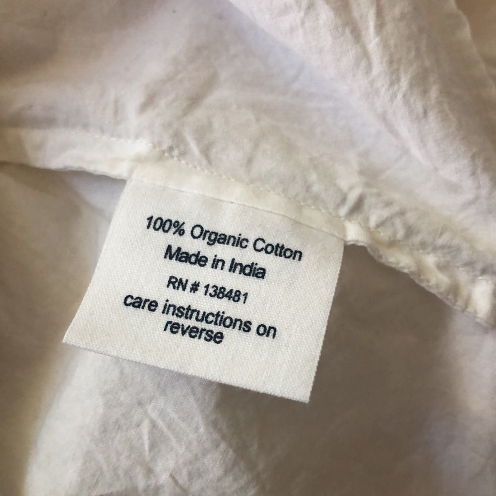 Domi Organic Cotton Tunic Dress White Button Lightweight Sleep Gown - Picture 8 of 10